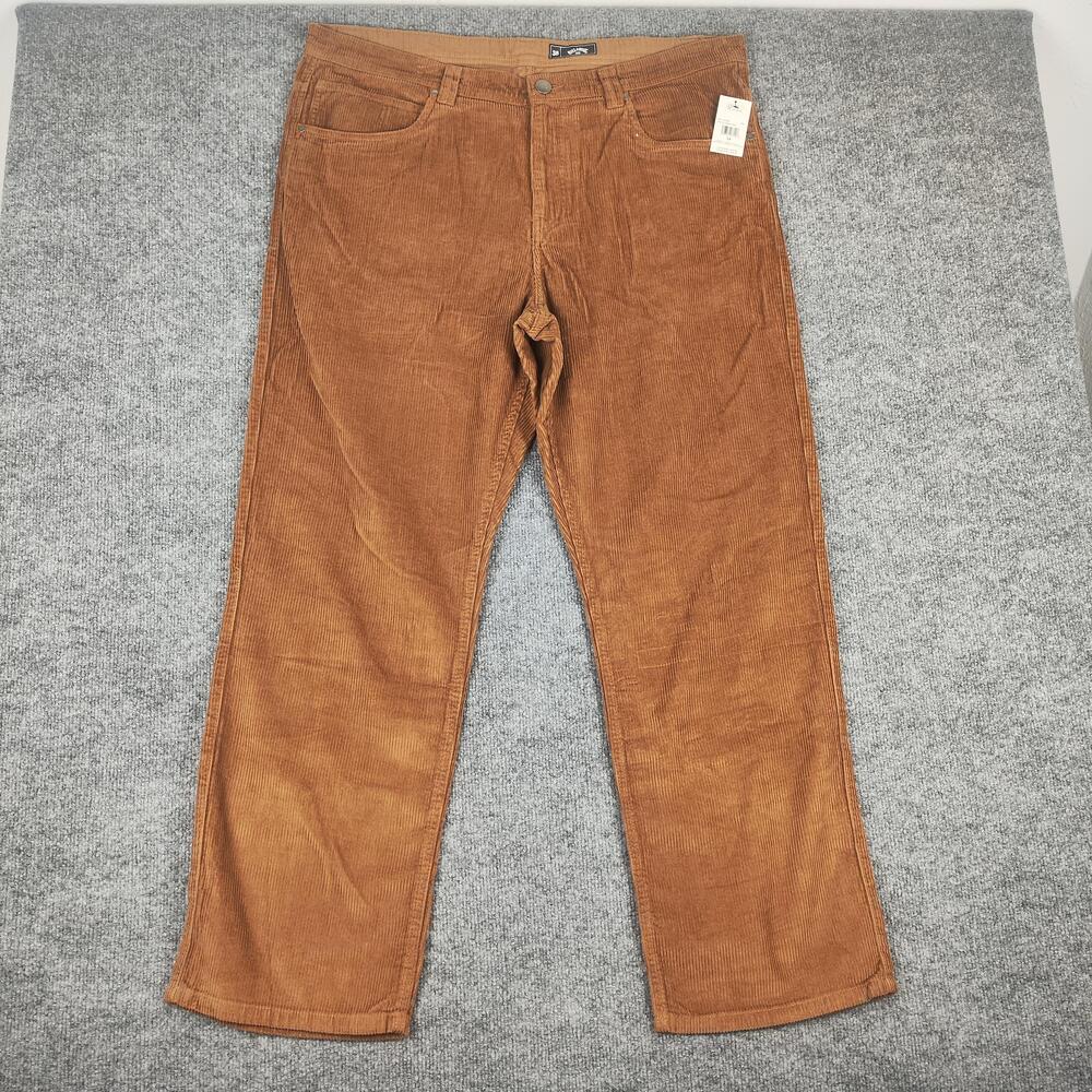 Billabong Pants Mens 38x30 Brown The 55 Cord Pant Corduroy Regular Fit Casual